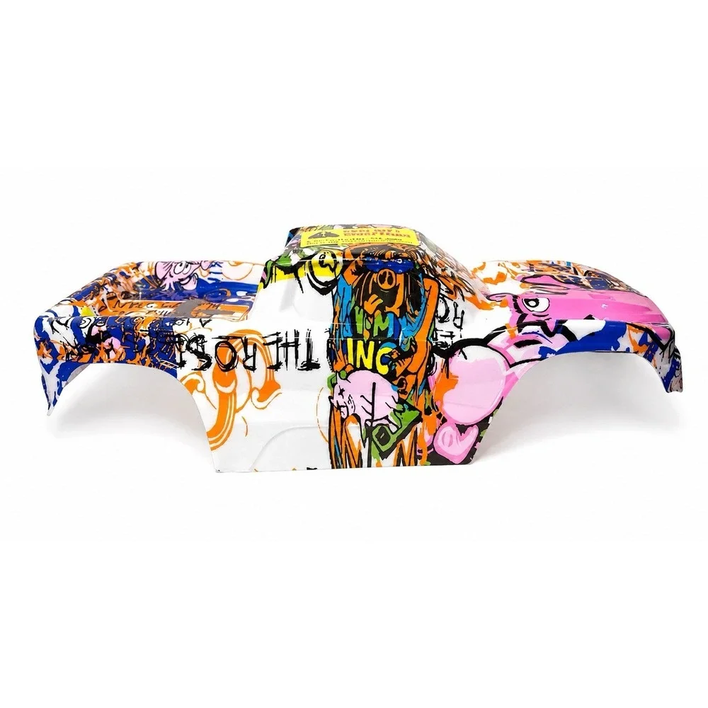 Custom Graffiti RC Truck Body Shell Painted Pink Pig Cartoon Clear Lexan Cover